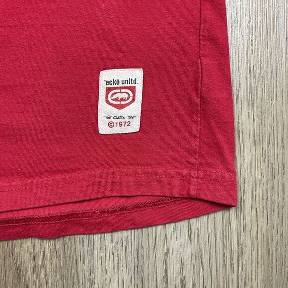 Ecko Unltd Shirt Mens XL Red 1972 Graphic Hip Hop Streetwear Logo Tee Cotton - Picture 3 of 12